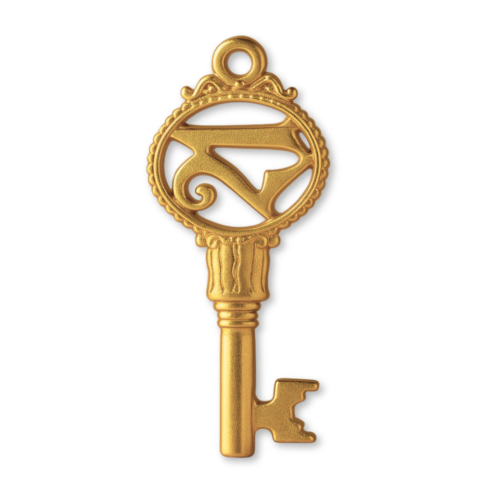 24ct Pure Gold - Victorian Castle 21 Key Charm
