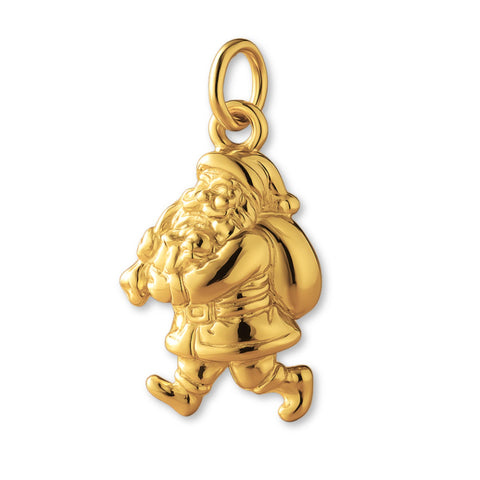24ct Pure Gold - Walking Santa Claus Charm
