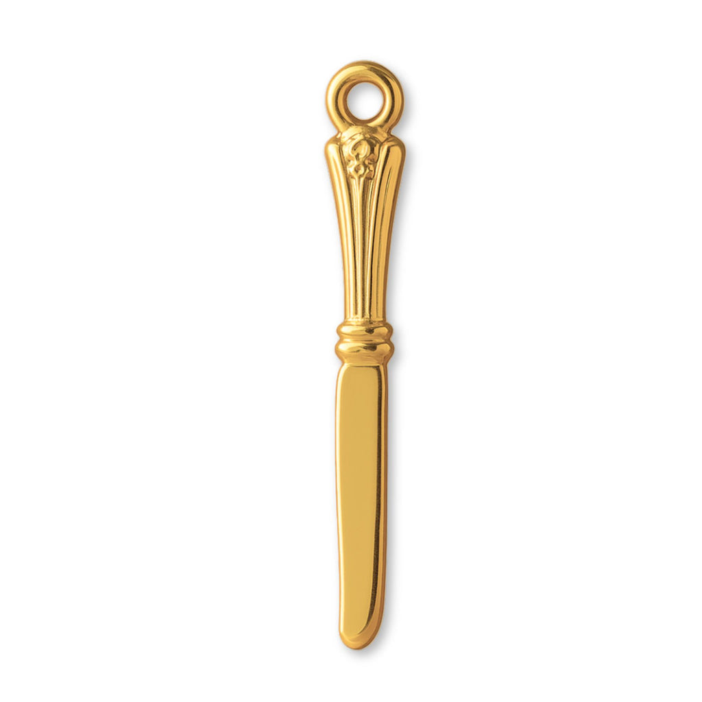 24ct Pure Gold - Ornate Butter Knife Charm