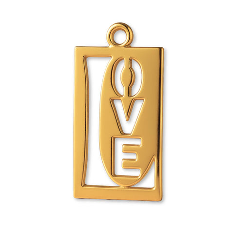24ct Pure Gold - Inverted Love Charm