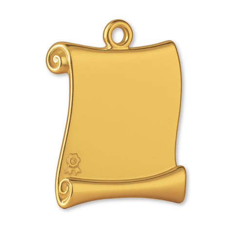 24ct Pure Gold - Diploma Scroll Charm