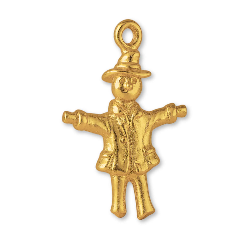 24ct Pure Gold - Rustic Scarecrow Charm