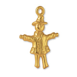 24ct Pure Gold - Rustic Scarecrow Charm