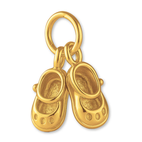24ct Pure Gold - Tiny Baby Shoes Charm