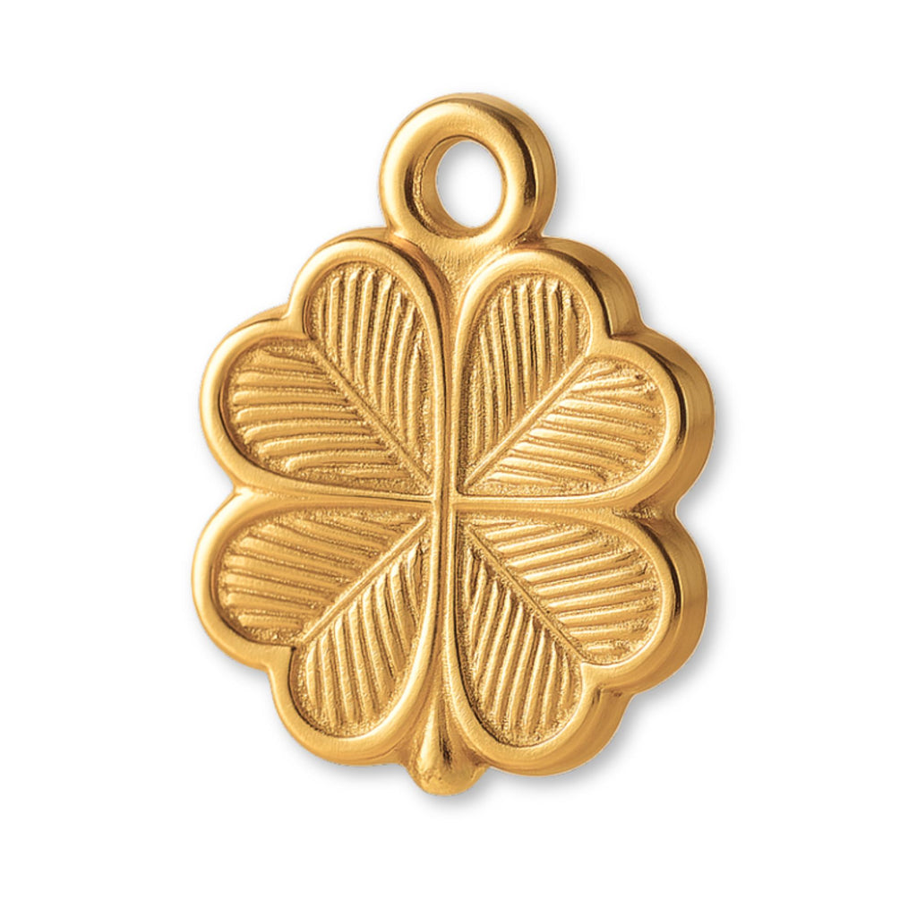 24ct Pure Gold - Four-Leaf Clover Amulet Charm