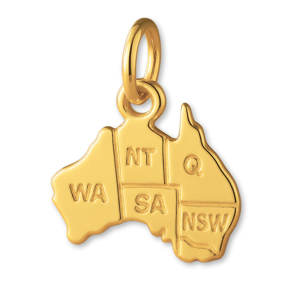 24ct Pure Gold - Australia States Charm