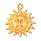 24ct Pure Gold - Vintage Sun Face Charm