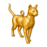 24ct Pure Gold - Havana Brown Cat Charm