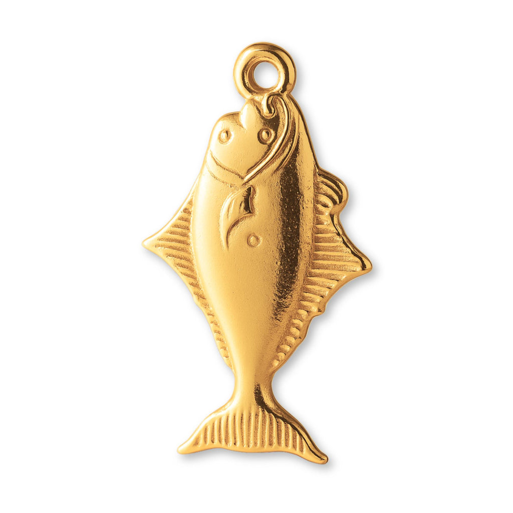 24ct Pure Gold - Flounder Fish Charm