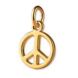24ct Pure Gold - Mini Peace Symbol Charm