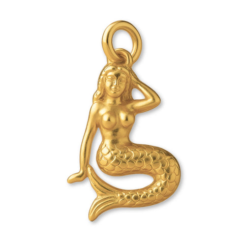 24ct Pure Gold - Ceasg Mermaid Charm
