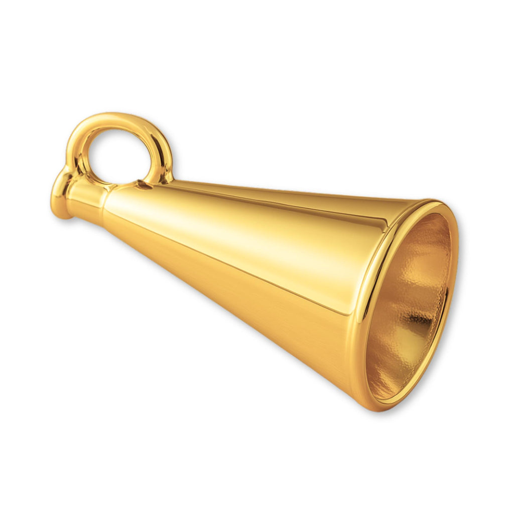 24ct Pure Gold - Vintage Megaphone Charm
