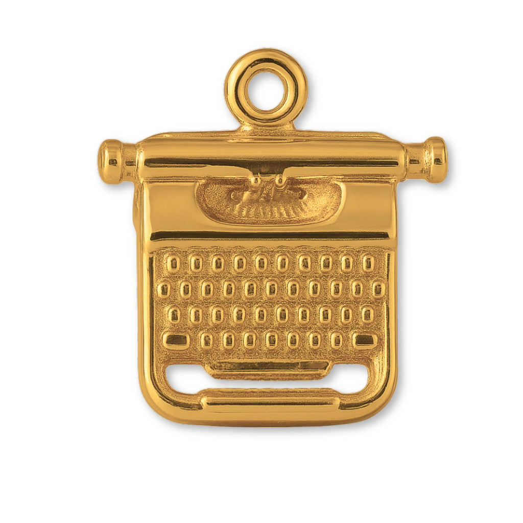 24ct Pure Gold - Classic Typewriter Charm