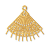 24ct Pure Gold - Handheld Lace Fan Charm