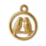 24ct Pure Gold - Lovebirds Amulet Charm