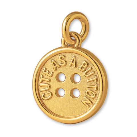 24ct Pure Gold - Cute as a Button Charm