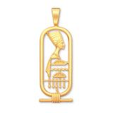 24ct Pure Gold - Nefertiti Cartouche Charm