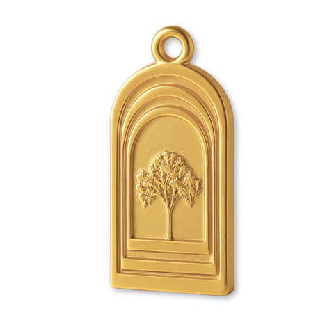 24ct Pure Gold - Arched Tree of Life Charm