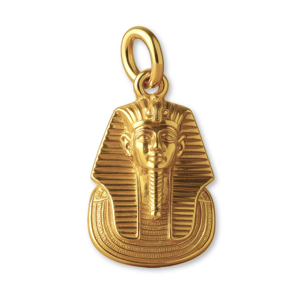 24ct Pure Gold - Tutankhamun Pharaoh Head Charm