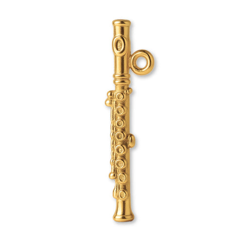 24ct Pure Gold - Piccolo Flute Charm