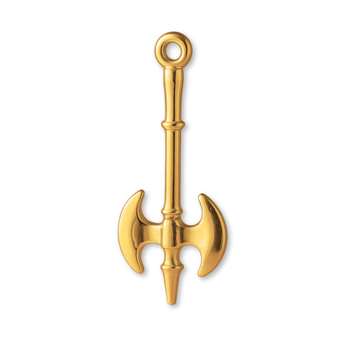 24ct Pure Gold - Medieval Battle Axe Charm