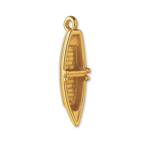 24ct Pure Gold - River Canoe Charm