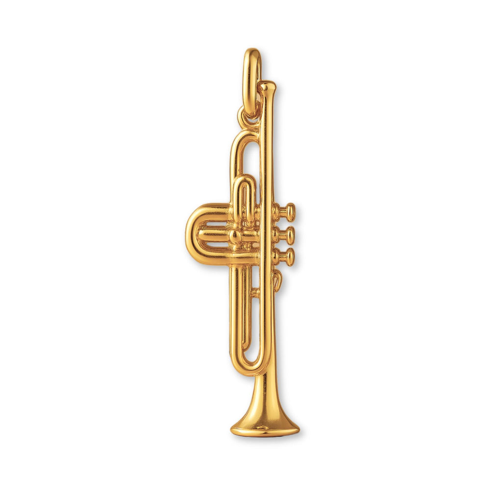 24ct Pure Gold - Tube Trumpet Charm