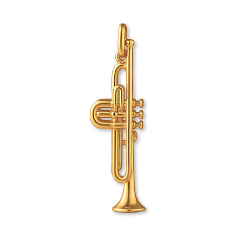 24ct Pure Gold - Tube Trumpet Charm