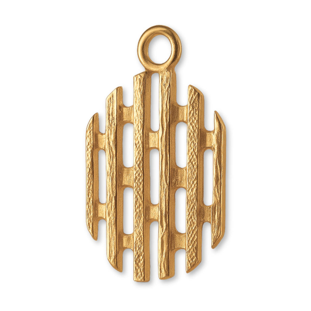 24ct Pure Gold - Openwork Grille Totem Charm