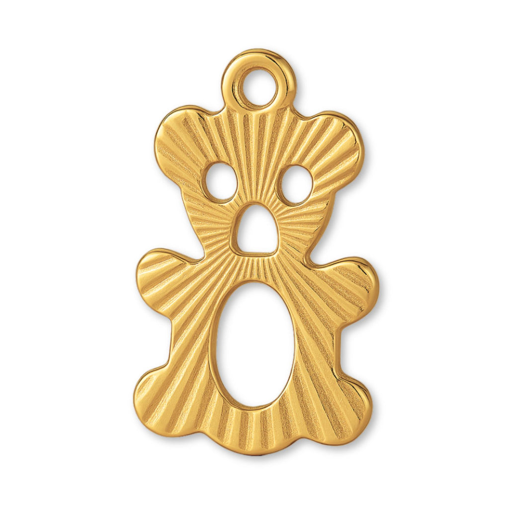 24ct Pure Gold - Openwork Teddy Bear Charm