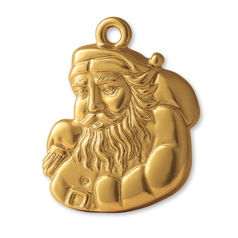 24ct Pure Gold - Santa Claus Portrait Charm