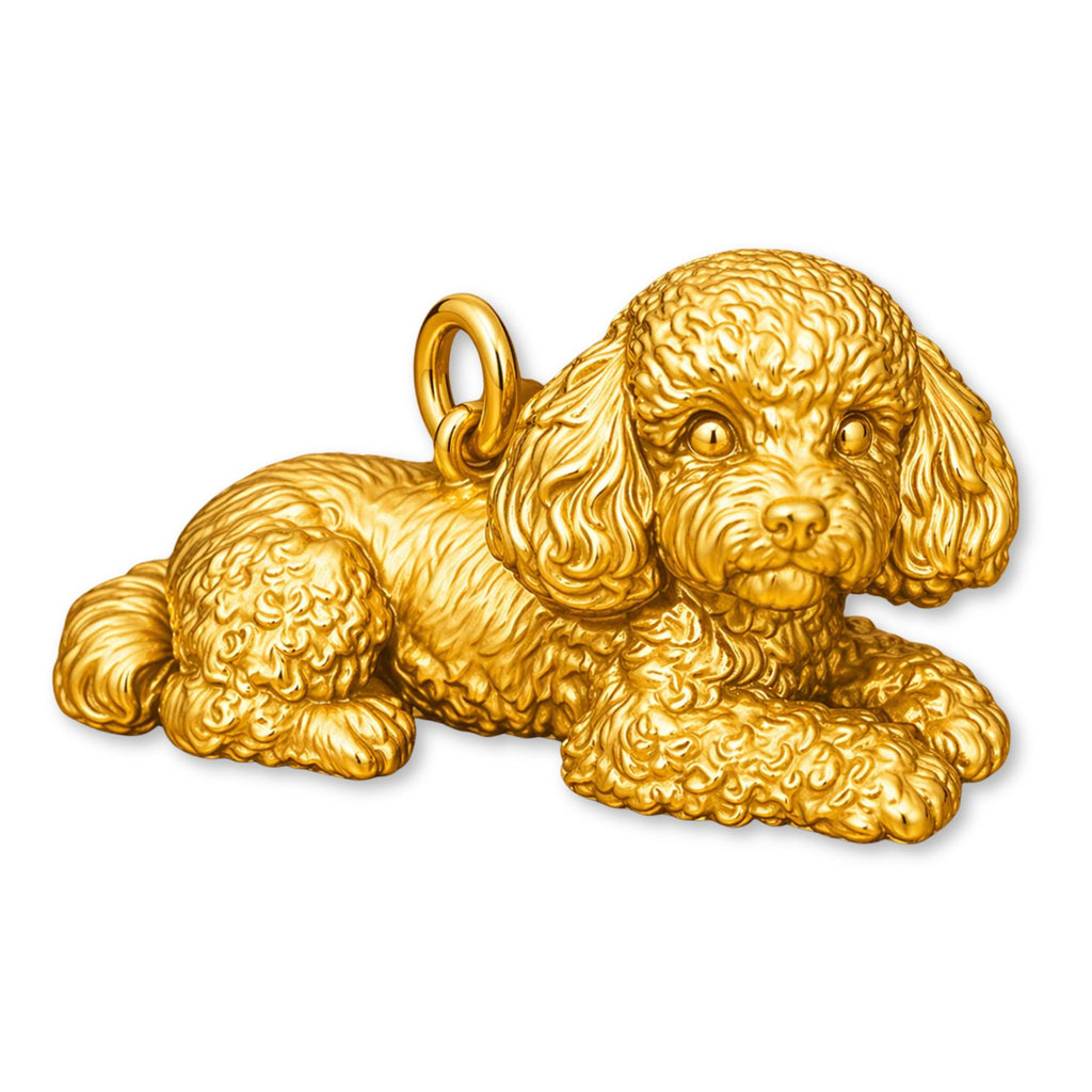 24ct Pure Gold - Poodle Dog Charm