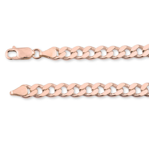 9ct Rose Gold - Cuban Link - Bracelet Chain