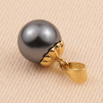 9ct Yellow Gold - Floral Pearl Cup Setting