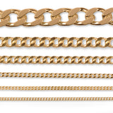 9 Karat Gelbgold – Kubanisches Glied – Armbandkette