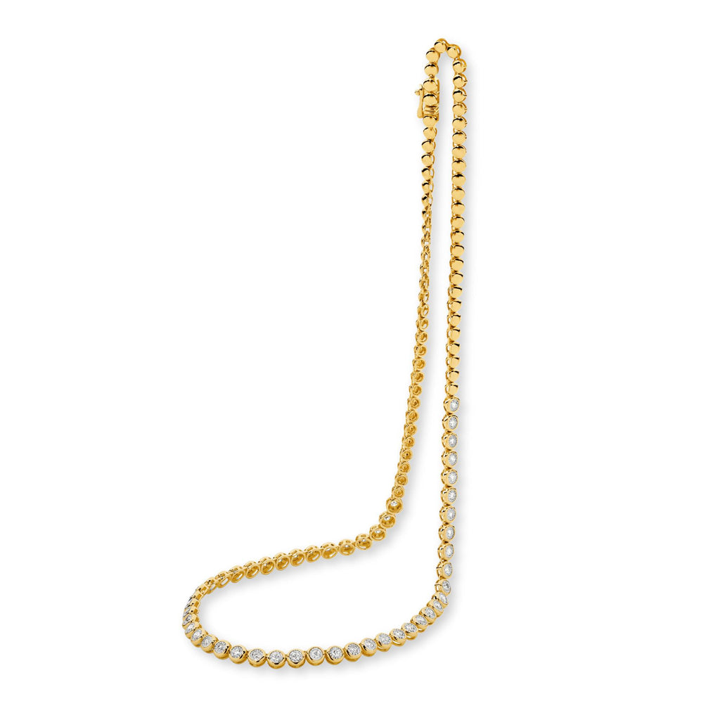 18ct Yellow Gold | 2.15ct GH/SI - Bezel Diamond Tennis Necklace