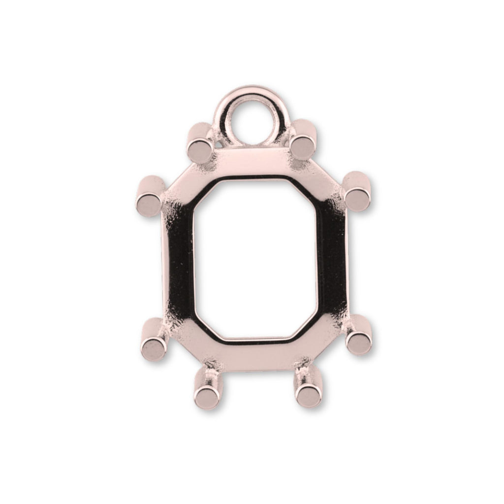 18ct Rose Gold - Emerald Prong Setting