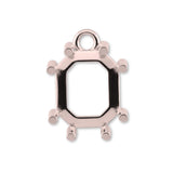 18ct Rose Gold - Emerald Prong Setting