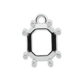 925 Sterling Silver - Emerald Prong Setting