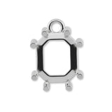 18ct White Gold - Emerald Prong Setting