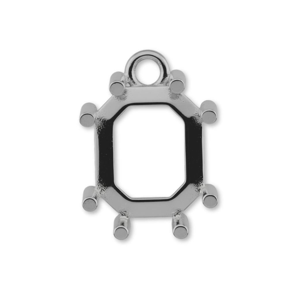 950 Platinum - Emerald Prong Setting