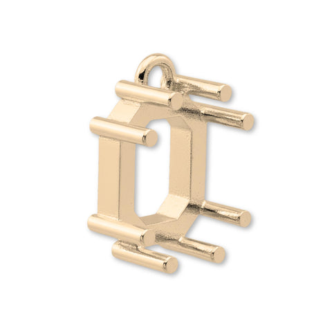 18ct Yellow Gold - Emerald Prong Setting