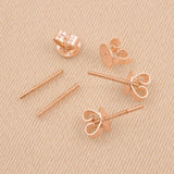 9ct Rose Gold - Threaded Post Butterflies