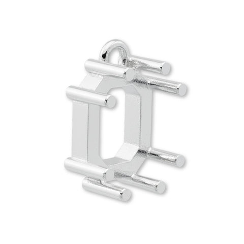 925 Sterling Silver - Emerald Prong Setting