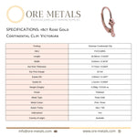 18ct Rose Gold - Victorian Continental Clips