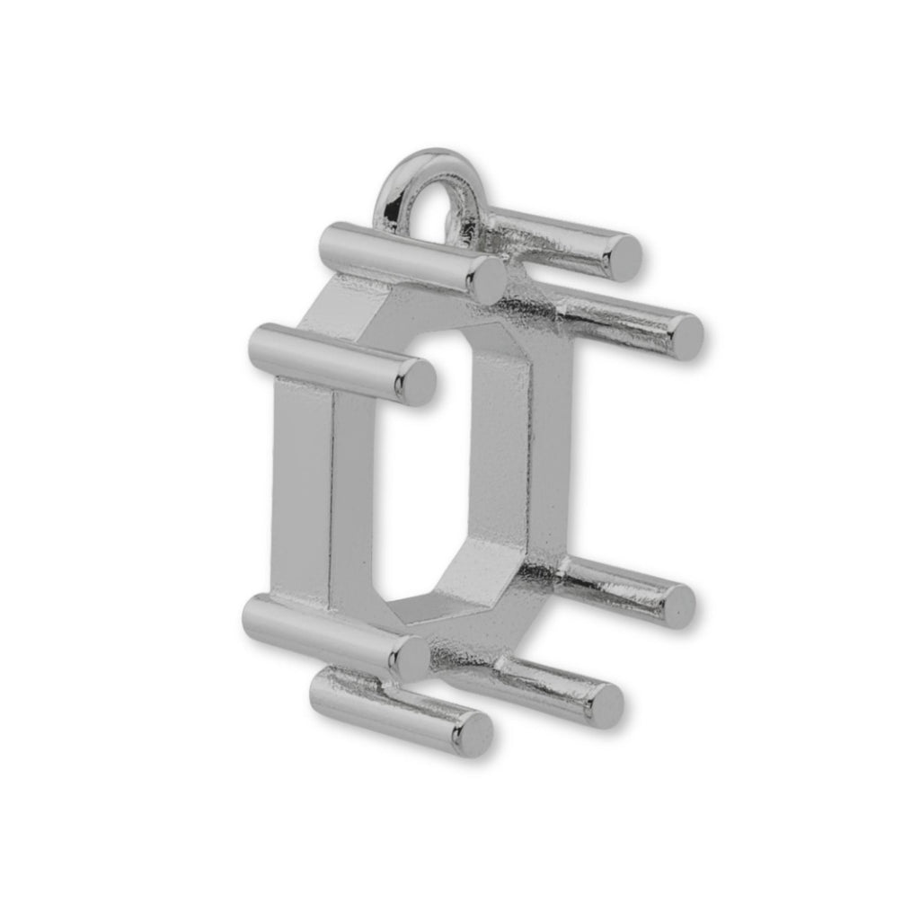 950 Platinum - Emerald Prong Setting