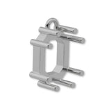 950 Platinum - Emerald Prong Setting