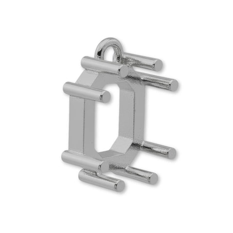 950 Platinum - Emerald Prong Setting