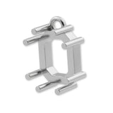 18ct White Gold - Emerald Prong Setting