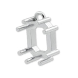 925 Sterling Silver - Emerald Prong Setting